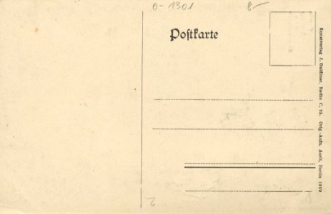 Chorin, Brandenburg - Weg zur alten Klosterschenke (back) (Zeno Ansichtskarten)