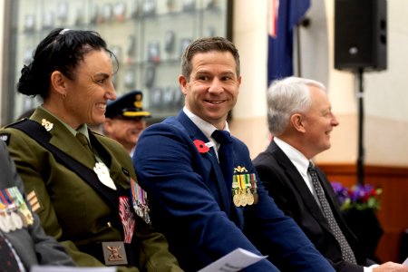 Chris Penk at 2021 Auckland Memorial Day service