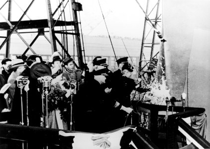 Christening of USS Shangri-La (CV-38) on 24 February 1944 photo
