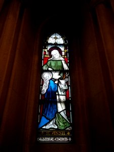Christchurch cathedral Dublin - Baptistery stained glass (St Anne)