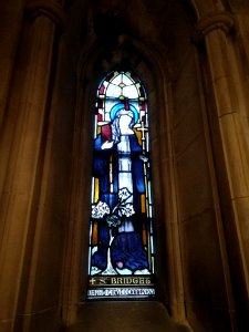Christchurch cathedral Dublin - Baptistery stained glass (St Bridget)