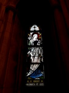 Christchurch cathedral Dublin - Baptistery stained glass (St Mary)