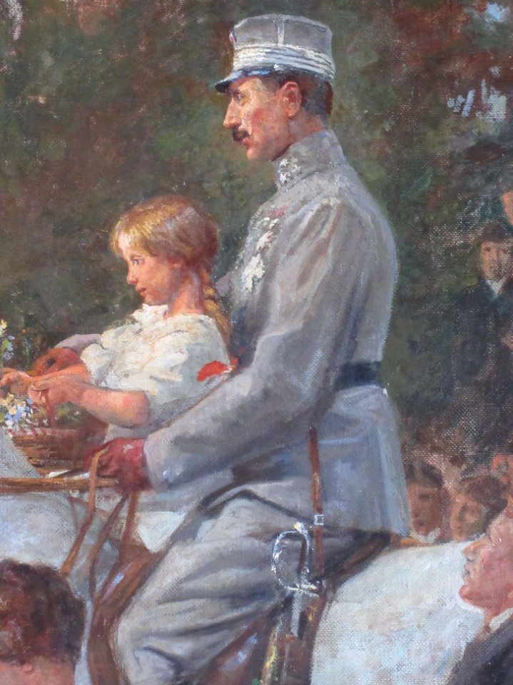 Christian X og Johanne Martine Braren under deres ridt i Sønderjylland 10. juli 1920 (cropped)