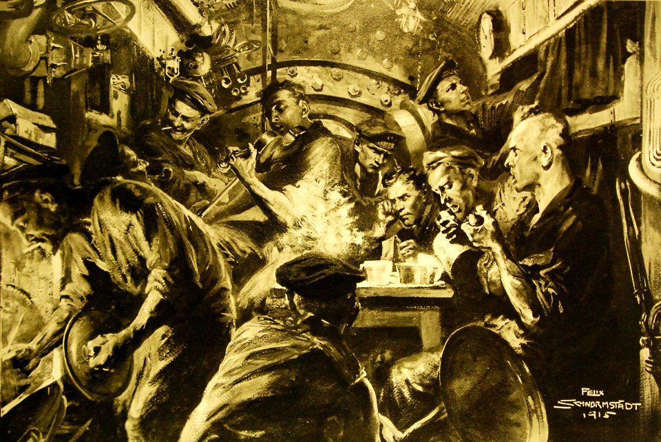 Christmas celebration by U-boat crew, artwork by Felix Schwormstadt (30175415980)