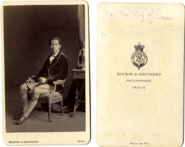 Chulalongkorn by Bourne & Shepherd 1870s