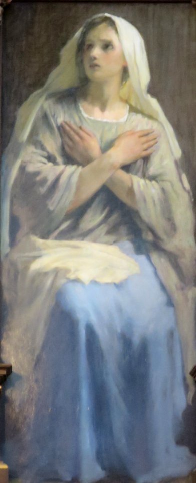 Church of our Lady Aalborg altar piece, Mary as young woman