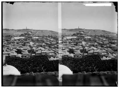 Church of the Holy Sepulchre and surroundings. Jerusalem and Olivet from the German church LOC matpc.00865