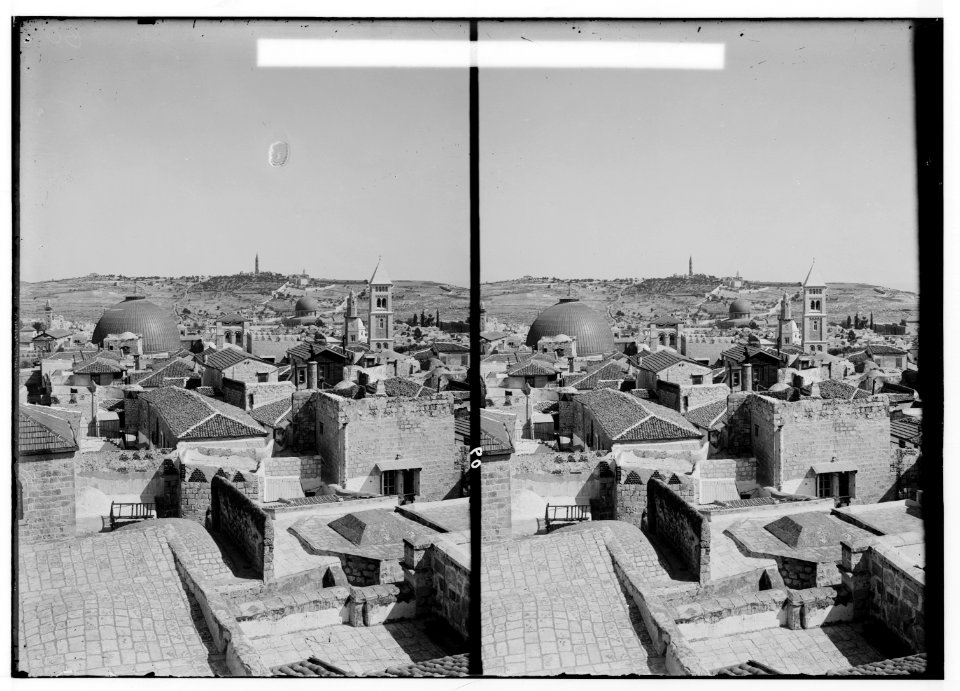 Church of the Holy Sepulchre and surroundings. Jerusalem from the Casa Nova LOC matpc.00866