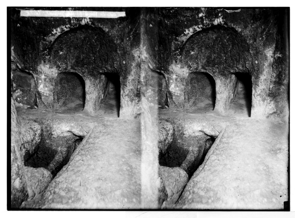 Church of the Holy Sepulchre and surroundings. Ancient tombs found in the church LOC matpc.05017