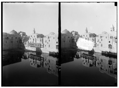 Church of the Holy Sepulchre and surroundings. Pool of Hezekiah LOC matpc.00860