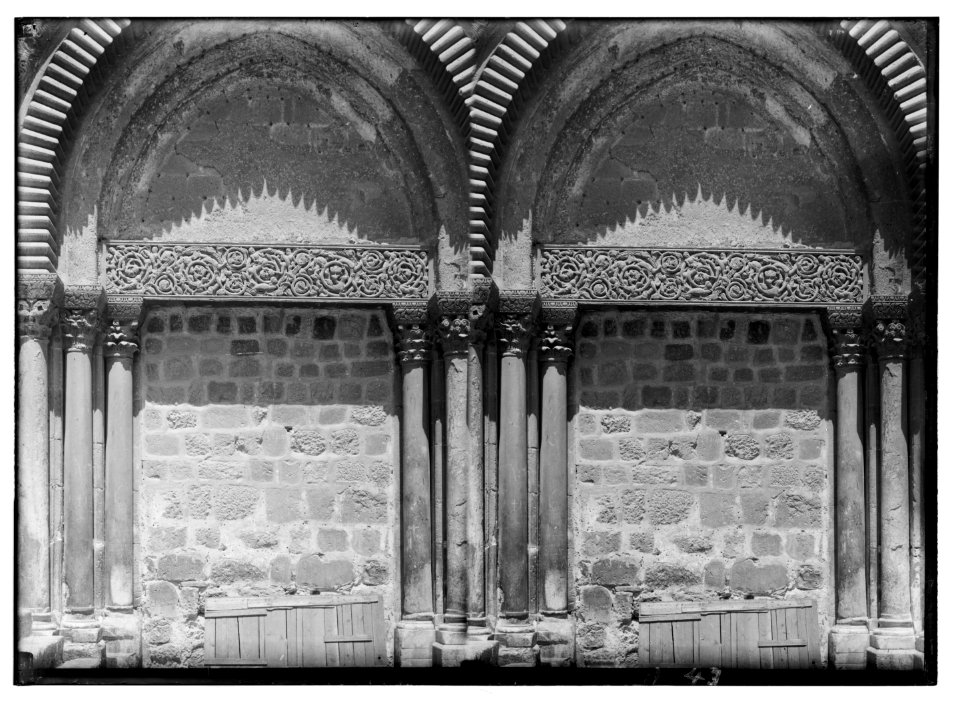 Church of the Holy Sepulchre and surroundings. Relief over the east portal LOC matpc.05010