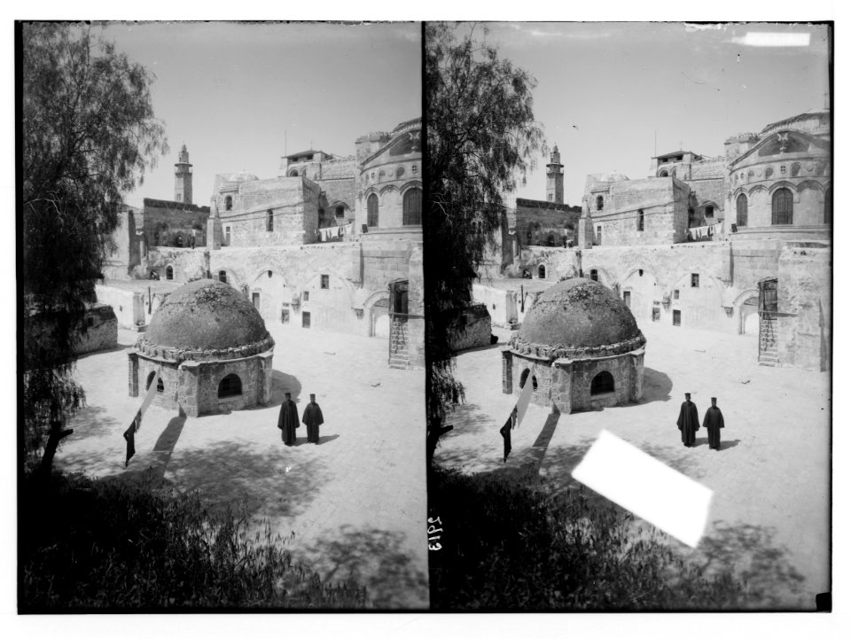 Church of the Holy Sepulchre and surroundings. Sepulchre Church. St. Helena's Chapel. The dome and roof LOC matpc.02489