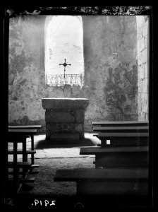 Church of the Holy Sepulchre and surroundings. Church of St. John. Crusader altar in the crypt LOC matpc.15159