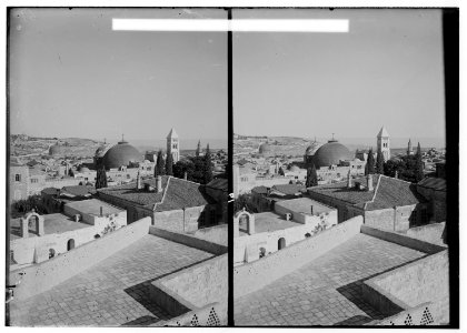 Church of the Holy Sepulchre and surroundings. Jerusalem from St. Sauveur LOC matpc.00867