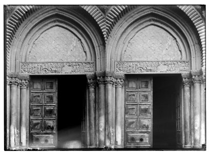 Church of the Holy Sepulchre and surroundings. Relief over the west portal LOC matpc.05009