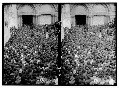 Church of the Holy Sepulchre and surroundings. Soldiers quelling disturbance LOC matpc.05015