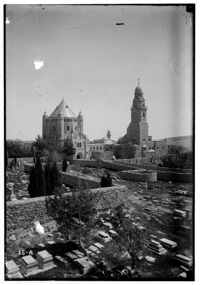 Church on the western hill, 'Zion.' Church of the Dormition. German Catholic LOC matpc.00198
