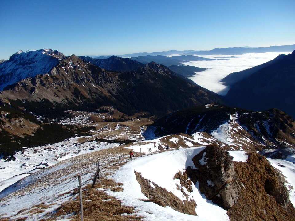 Mountains snow landscape winter hike photo