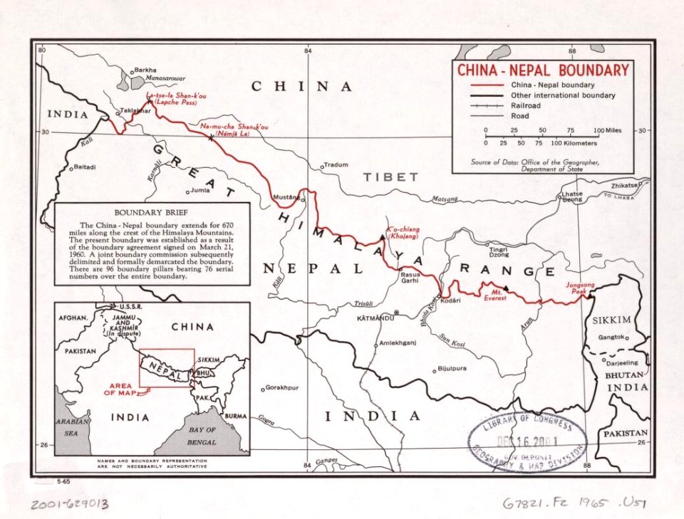CIA-map-of-borders-of-Nepal-1965