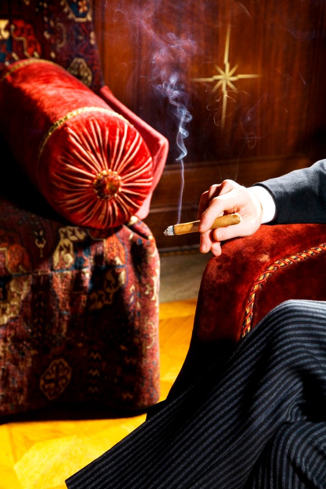 Cigarrökning. Utställningen Smak av svunnen tid år 2007 - Hallwylska museet - 86323