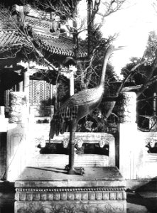 Cigogne en bronze au Palais Impérial, à Pékin