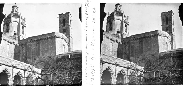 Cimbori , creuer i campanar del monestir cistercenc de Santes Creus