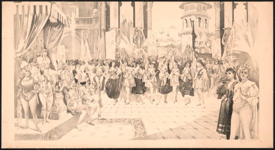 Circus pageant with costumed dancers LCCN2018647613