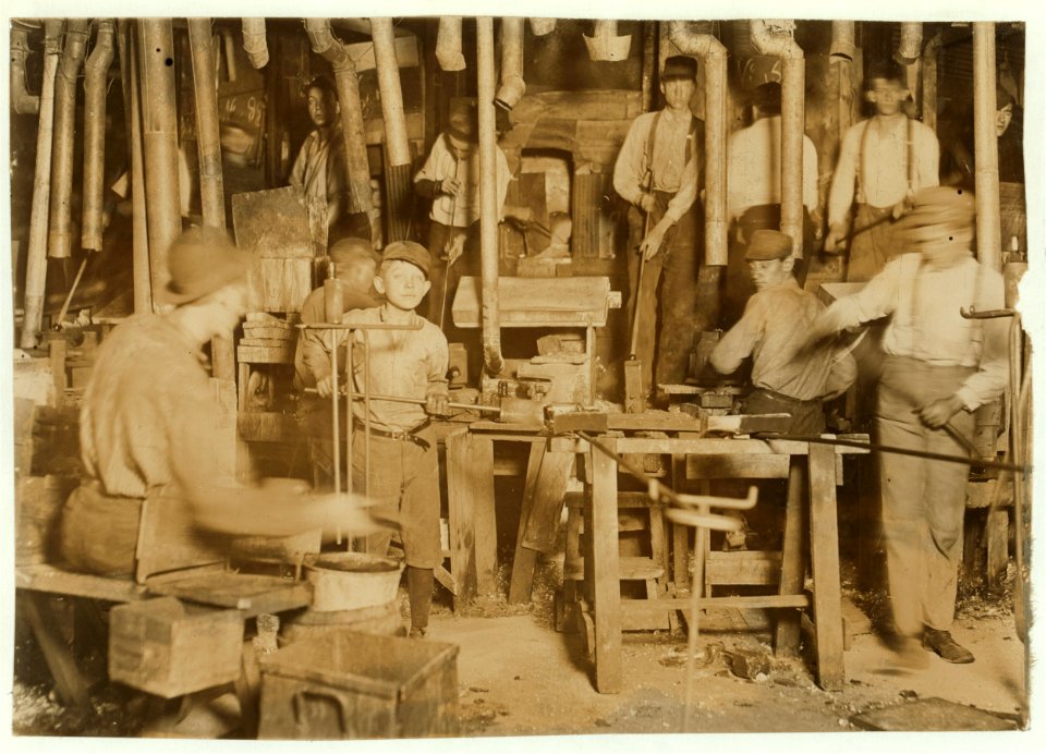 Citizens' Glass Co., Evansville, Ind. Over ten small boys on day shift in one department, were counted. LOC cph.3a21699
