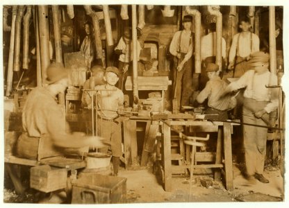 Citizens' Glass Co., Evansville, Ind. Over ten small boys on day shift in one department, were counted. LOC cph.3a21699