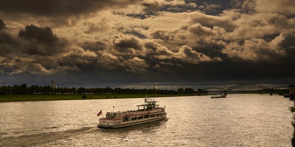 River cologne clouds photo