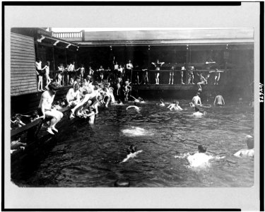 City children - bathing for free at the Battery, New York City LCCN92503573