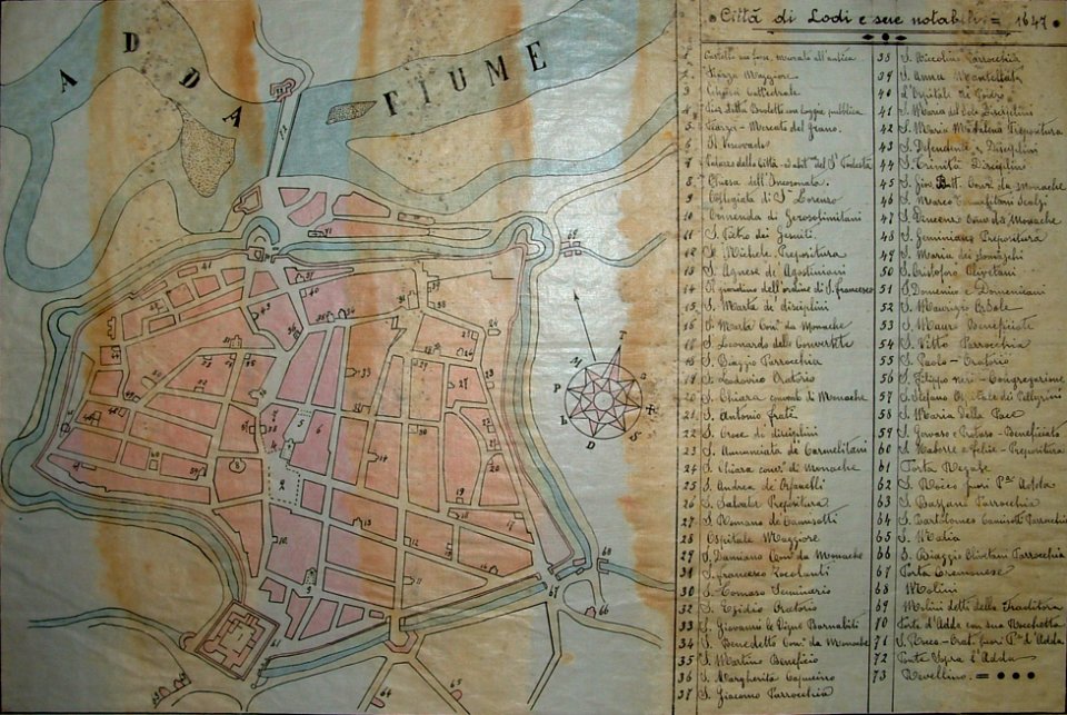 Città di Lodi e sue notabili - 1647