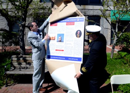 City of Boston's commemoration of the 235th anniversary of the Marquis de Lafayette's arrival 150502-N-SU274-099