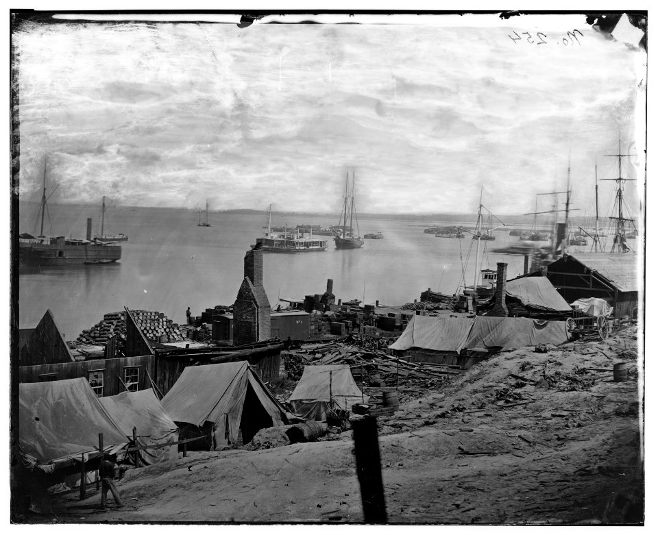 City Point, Va. Wharves after the explosion of ordnance barges on August 4, 1864 LOC cwpb.03926