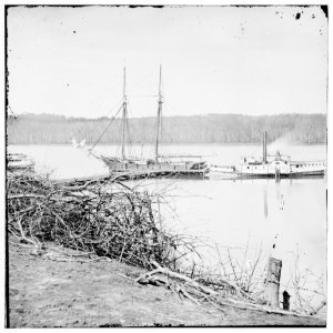 City Point, Virginia (vicinity). Hospital wharf on Appomattox LOC cwpb.02053