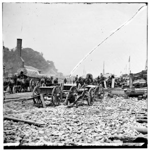 City Point, Virginia. Caissons, cannon and army wagons, etc LOC cwpb.01744
