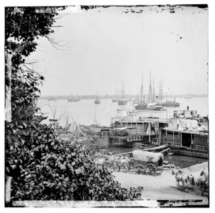 City Point, Virginia. View of barges transports, etc LOC cwpb.01733