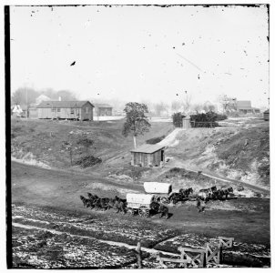 City Point, Virginia. Supply wagons of 2d Brigade, 2d Corps LOC cwpb.01971