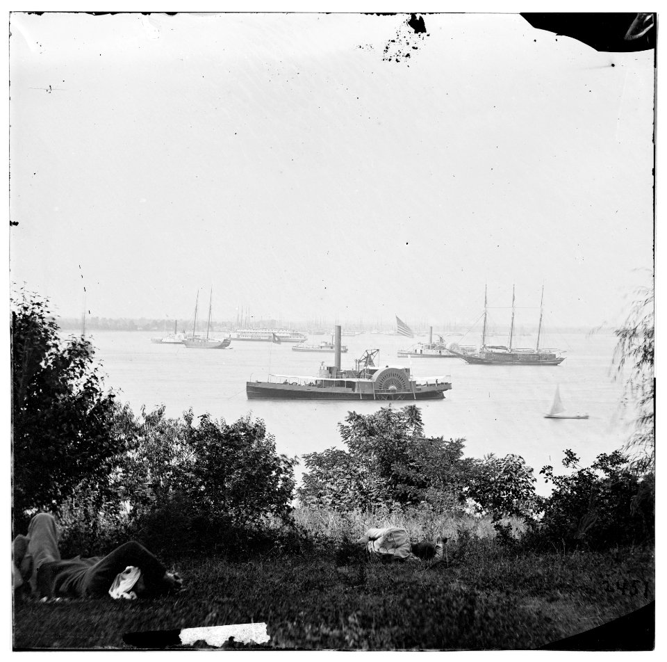 City Point, Virginia. Transports on James River LOC cwpb.01737