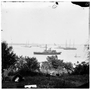 City Point, Virginia. Transports on James River LOC cwpb.01737