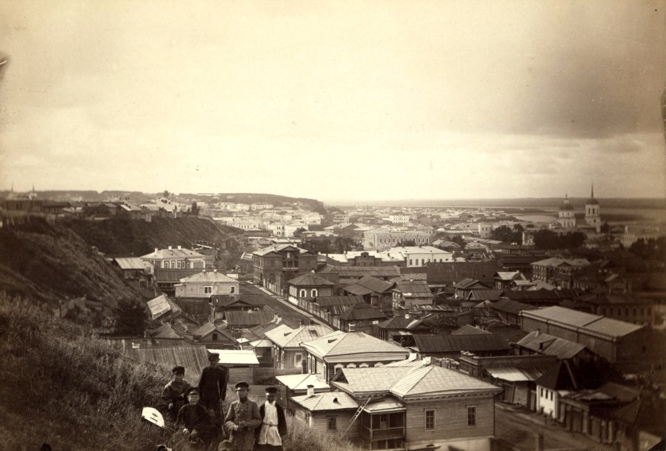 Cityscape view of Tomsk, 1885