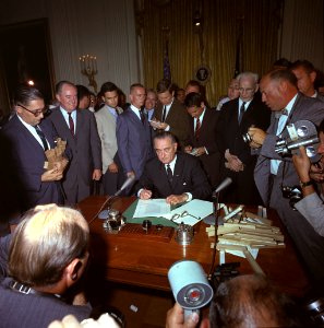 Civil Rights Act signing LBJ