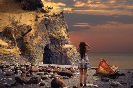 Beach landscape panorama