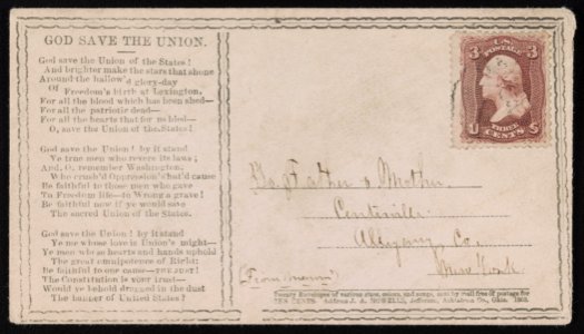 Civil War envelope with God save the Union LCCN2013645706