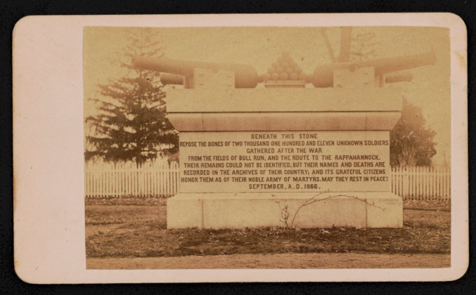 Civil War Unknowns monument, designed by Montgomery Meigs and dedicated in 1866, at Arlington Cemetery LCCN2015650835