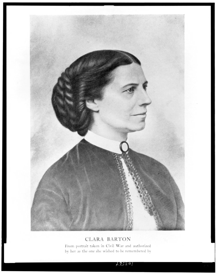 Clara Barton - from portrait taken in Civil War and authorized by her as the one she wished to be remembered by LCCN93513623