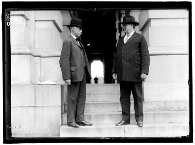 CLAPP, MOSES EDWIN, SENATOR FROM MINNESOTA, 1901-1917. RIGHT, WITH JAMES C. HAYNES, MAYOR OF MINNEAPOLIS LCCN2016863444