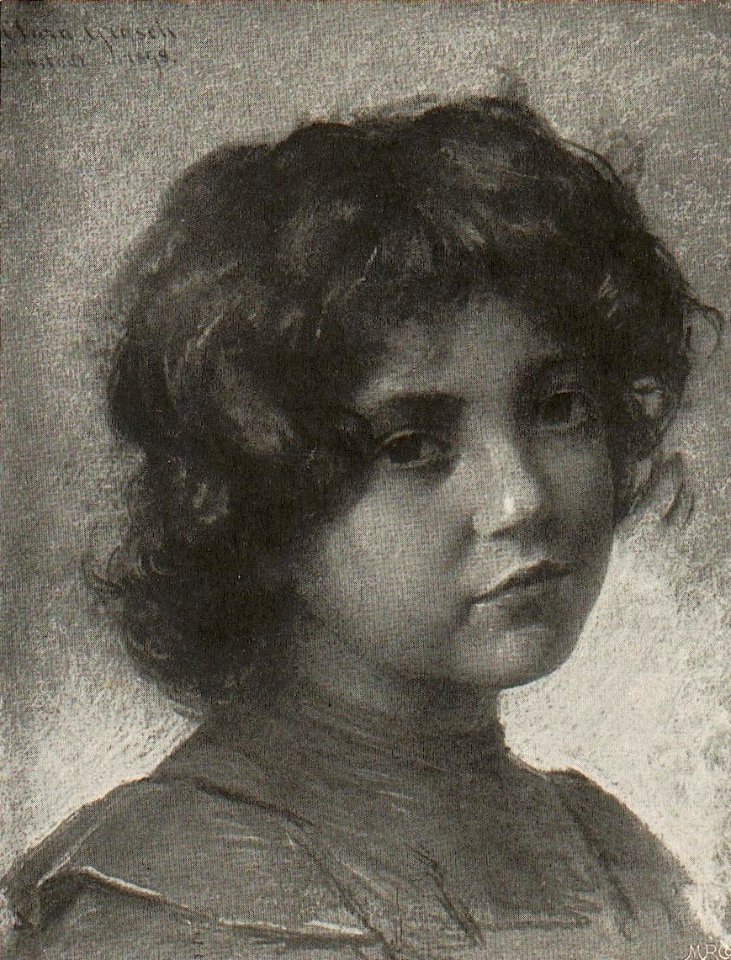 Clara Grosch - Kinderbildnis (Pastell-Studie), 1898