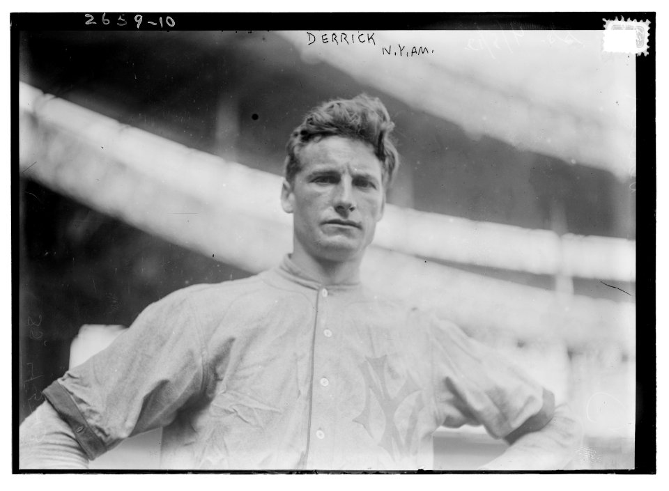 Claud Derrick, New York AL, at Polo Grounds, NY (baseball) LCCN2014692751