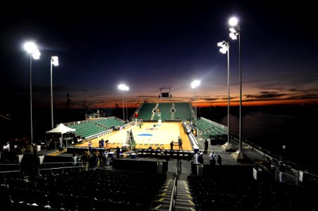 Constructed Basketball court onboard the USS Bataan 121109-N-MJ645-006